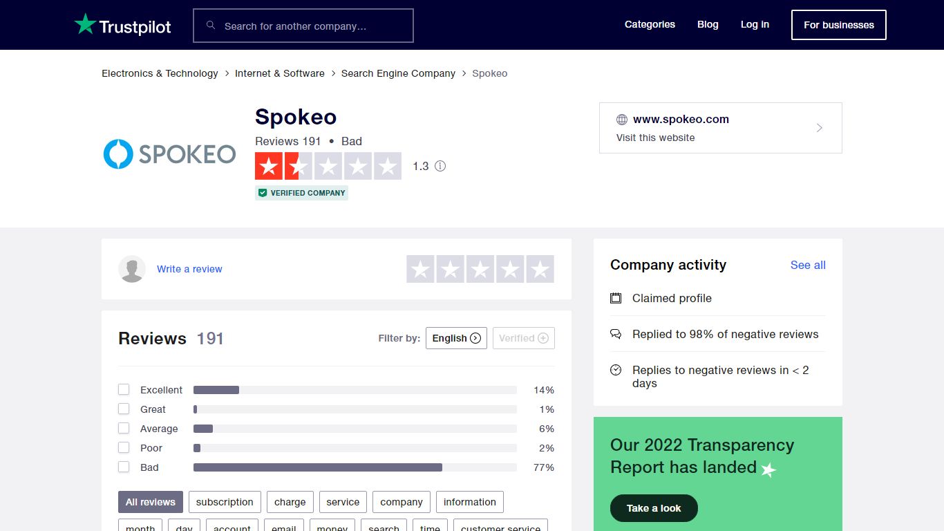 Read Customer Service Reviews of www.spokeo.com - Trustpilot